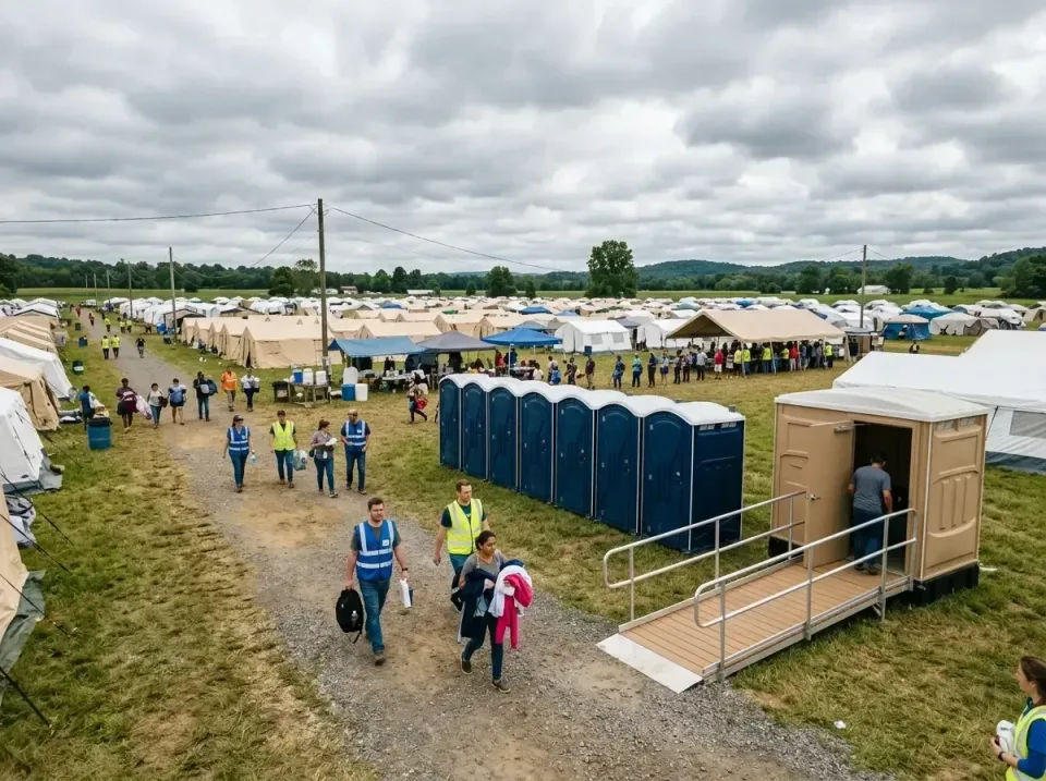 disaster-relief-camp-restrooms-010 — frequently asked questions, Dumpster & Portable Bathrooms Rental in Sugar Creek, MO